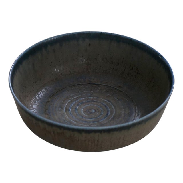 Mid-Century Danish Modern Ceramic Model 237 Bowl by Eva Staehr-Nielsen for Saxbo, 1940s For Sale