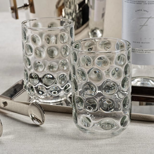Contemporary Abbeville Glass Tumblers, Set of 4, Gray For Sale - Image 3 of 3