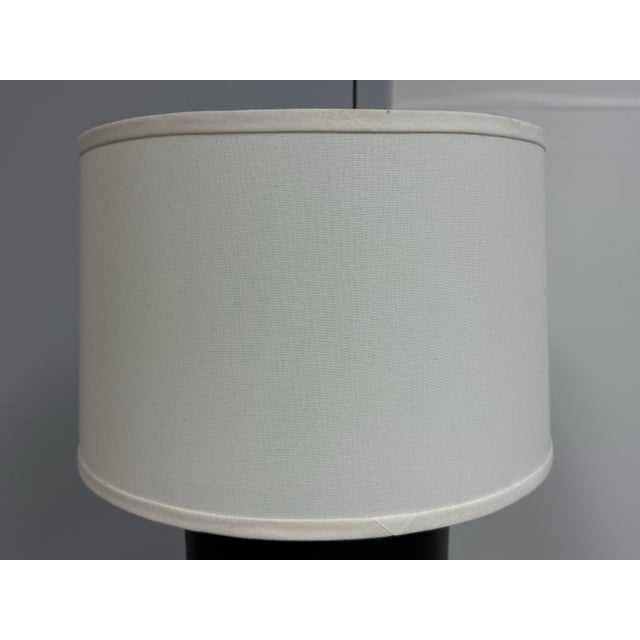 2010s Modern Black + White Ceramic Table Lamp For Sale - Image 5 of 12
