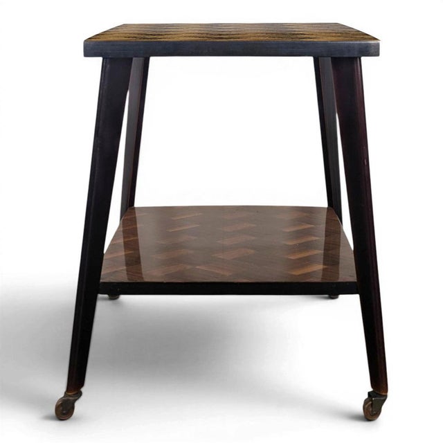 Italian Marquetry Side Table, 1950s For Sale - Image 6 of 6
