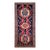 Antique Northwest Persian Runner Rug, Hand-Knotted Wool, Geometric Medallions Pattern, 4x10, Navy & Red For Sale