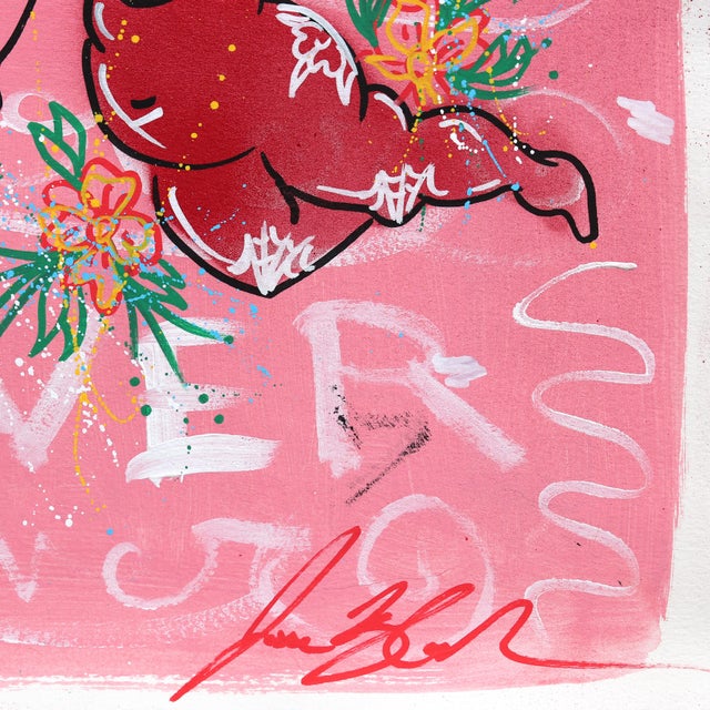 Lover (3/14) - Original Mixed Media Cowgirl and Cupid Painting on Paper by Jesse Black For Sale - Image 4 of 5