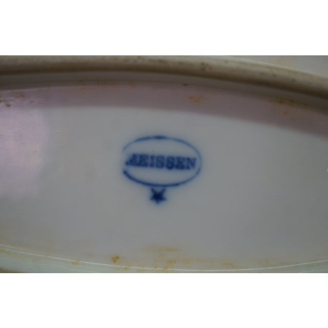 Meissen Porcelain 31pc Antique German Meissen Blue Onion Dinner Serving Tureens Platters Plates For Sale - Image 4 of 17