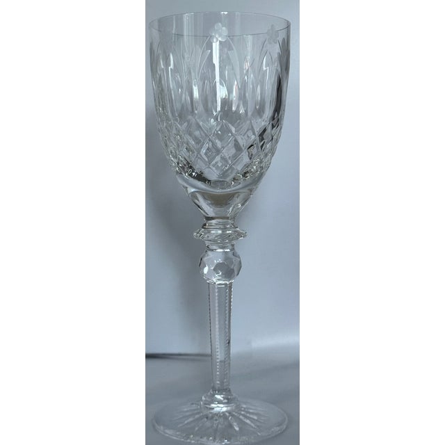 Made in Yugoslavia Rogaska Queen Wine Goblets - Set of 7 For Sale - Image 4 of 12
