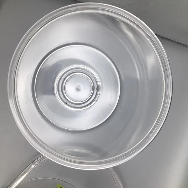 Vintage Lucite Parrot Ice Bucket With Removable Insert and Stainless Steel Ice Tongs For Sale - Image 10 of 13