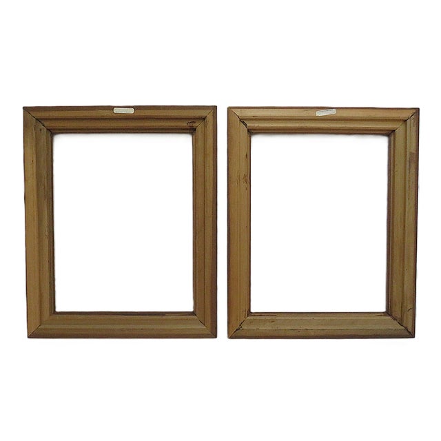 Pair of Dark Wood & Black Picture Frames Fits 11" X 14" Rabbet Opening For Sale - Image 4 of 4