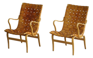 Mid-Century Modern Swedish Model Eva Chairs by Bruno Mathsson, 1960s, Set of 2