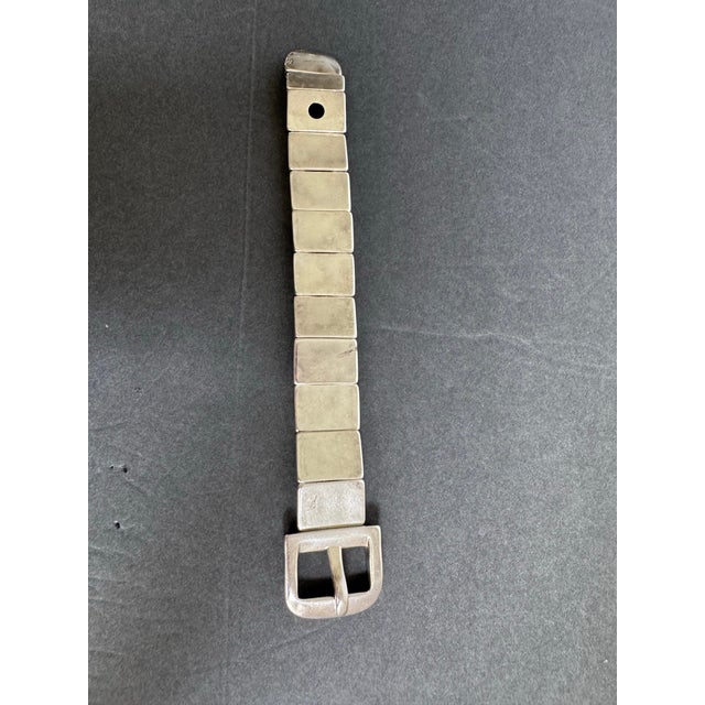 Silver Uno De 50 Belt Buckle Bracelet Chunky Sterling Silver Plated Rare Retired For Sale - Image 8 of 12