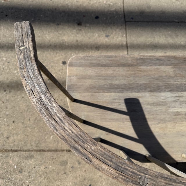 Beige Vintage Spindle Back Windsor Bench For Sale - Image 8 of 12