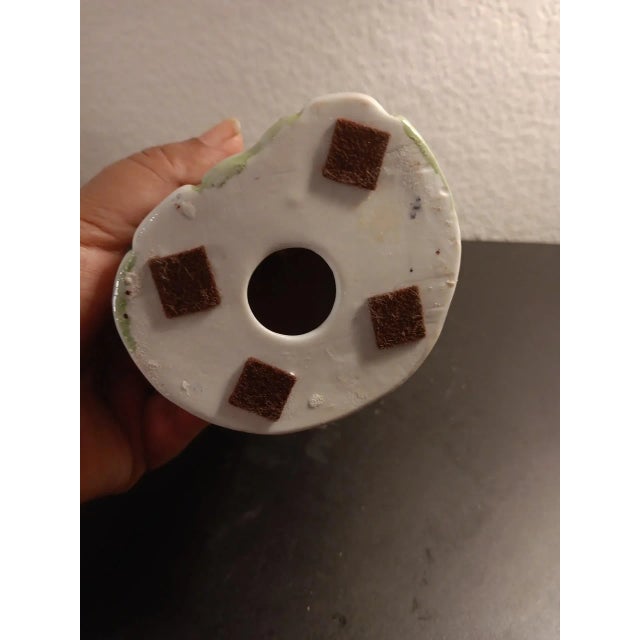 GORGEOUS Asian Famille Rose Porcelain 9" Scholar with Scroll Figurine circa late 20th century. This vintage Asian Famille...