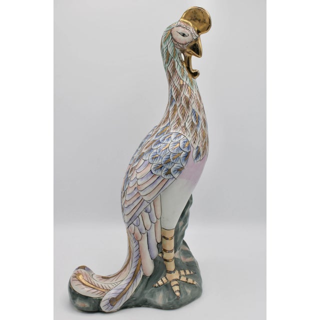 Vintage Asian Ceramic Phoenix Bird Statue For Sale - Image 13 of 13