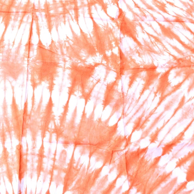 Textile Early 20th Century Yoruba Tie Dyed Orange Textile Nigeria 62x47 inch For Sale - Image 7 of 7