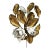 1950s Italian Gilt Metal Wall Floral Sculpture For Sale