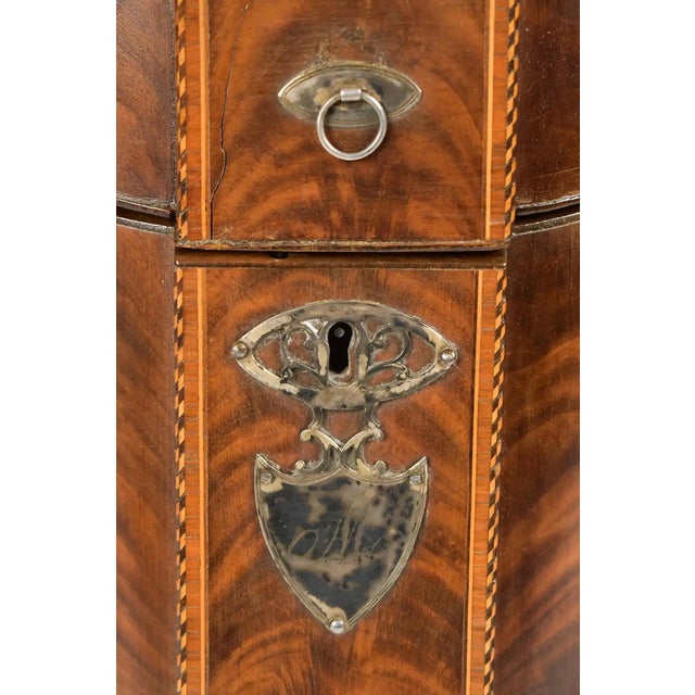 Pair of 18th Century George III Inlaid Mahogany Knife or Cutlery Boxes For Sale - Image 13 of 13