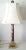 1980s Griotte Red Marble and Brass Corinthian Table Lamp With Lampshade For Sale - Image 12 of 12