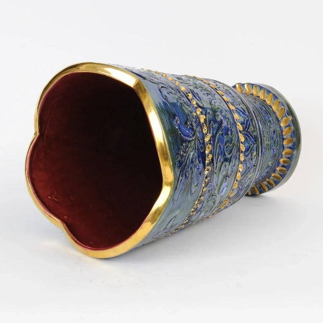 Earthenware Vase by Louis Waem for Maitrise de Nimy, 1940s For Sale - Image 4 of 7