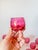 1950s Mid Century Optic Pink Cranberry Roly Poly Glasses, Set of 12 For Sale - Image 5 of 16