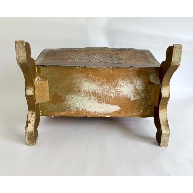 1960s Italian Florentine Giltwood Magazine Rack For Sale - Image 10 of 10