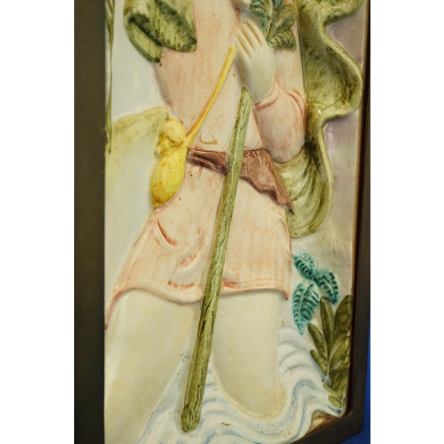 Bas-Relief Plaque Sculpture of Saint Christopher with Baby Jesus from Le Tre Aaa, Turin, Italy, 1920s For Sale - Image 16 of 18