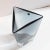 Murano Vintage Blue Gray Glass Triangular Vase | Made in Poland For Sale - Image 4 of 6