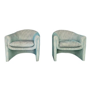 Pair of Club Chairs in the Style of Vladimir Kagan For Sale