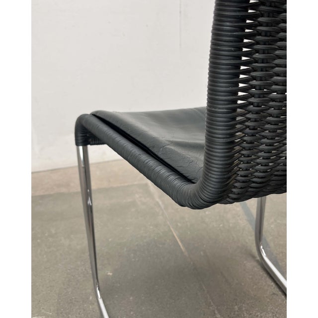German B25 Black Cantilever Chair with Leather Cushion from Tecta by Tecta and Jean Prouve For Sale - Image 6 of 18