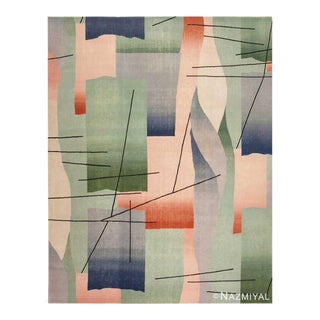 Nazmiyal Collection Vintage Artistic Art Deco Design Chinese Room Area Rug For Sale