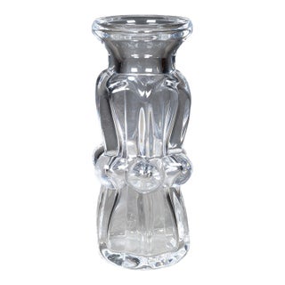 Mid-Century Lead Crystal Vase by Bengt Edenfalk for Royal Krona, Sweden 1970 For Sale