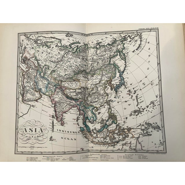This is a very nice double page map of Asia showing political divisions. Title: Asia; Created by A Stieler, 1877, Gotha....