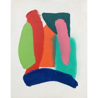 Original Abstract Colorfield Painting on 14” by 11” Stretched Canvas For Sale