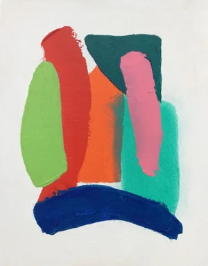 Original Abstract Colorfield Painting on 14” by 11” Stretched Canvas