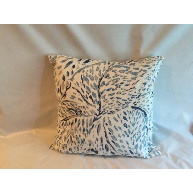 Blue Raindrop Designer Pillows- a Pair For Sale - Image 4 of 7