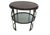 1990s 1990s Attributed to Stanley Furniture Modern Cherry Iron Land End Table Shelf Display For Sale - Image 5 of 11