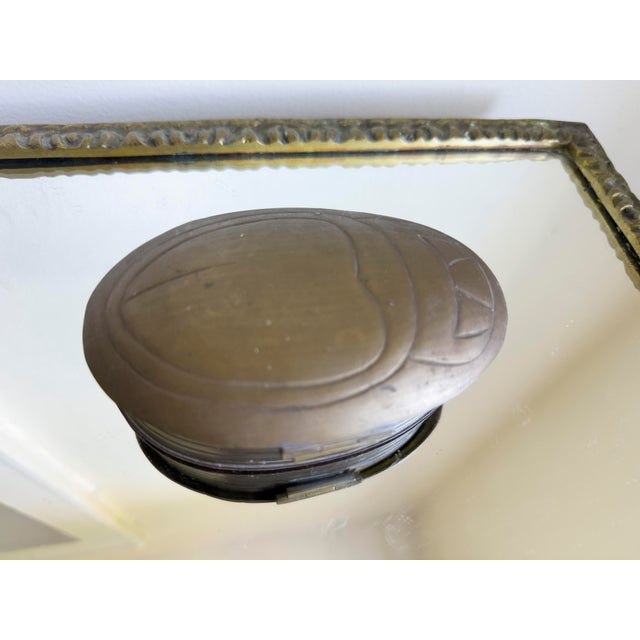 Vintage Mid Century Modern Brass Scarab Keepsake Box 1960s For Sale In New York - Image 6 of 11
