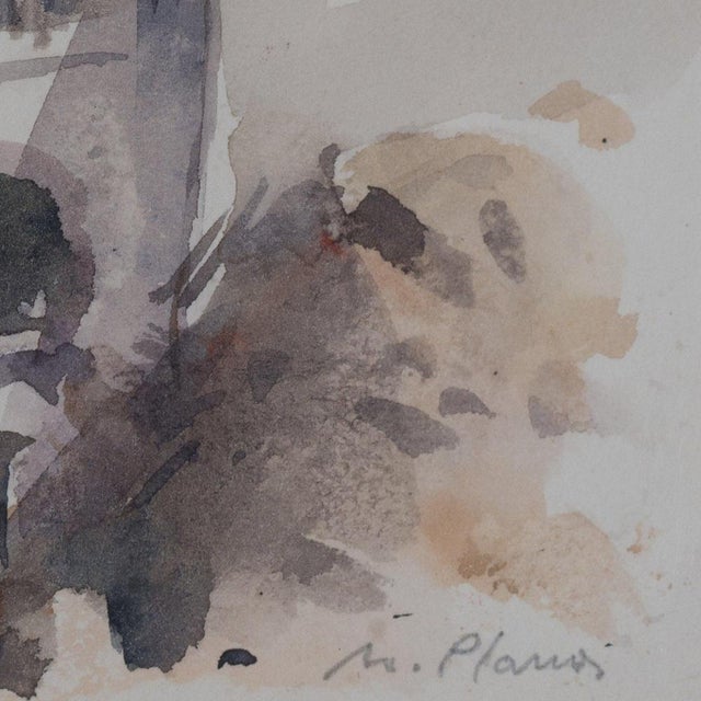 Manel Plana, Sunlit Mediterranean Village, Watercolor For Sale - Image 4 of 5