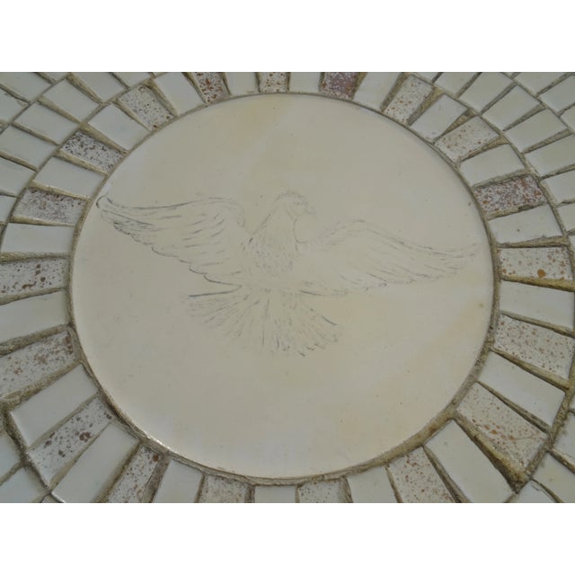 This Table Features an Eagle on the Center Tile. This is a Gorgeous Coffee Table and is in Good Vintage Condition. Solid...