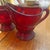 American of Martinsville 1930s New Martinsville Moondrops Ruby Cream and Sugar For Sale - Image 4 of 4