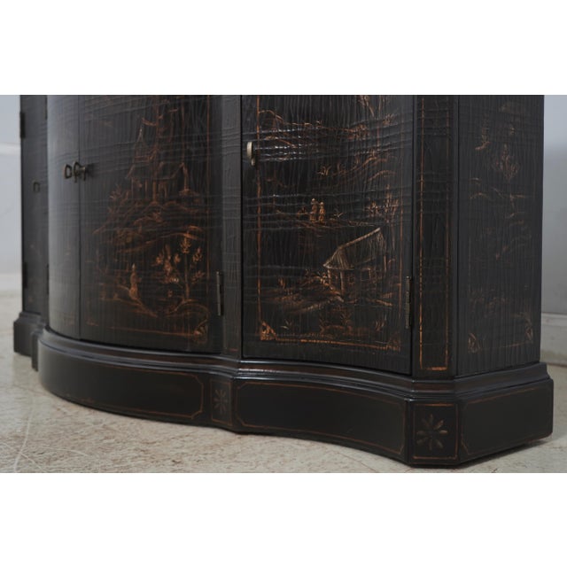 Ethan Allen Vivianne Chinoiserie Serpentine Console Sideboard For Sale - Image 11 of 18