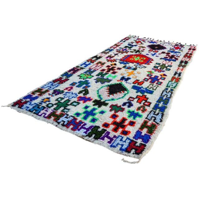 Mid 20th Century Mid 20th Century Vintage Moroccan Rug - 3'6" X 7'3" For Sale - Image 5 of 9