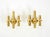 Mid-Century Modern Three-Arm Brass Wall Lamps, 1960s, Set of 2 For Sale - Image 3 of 18