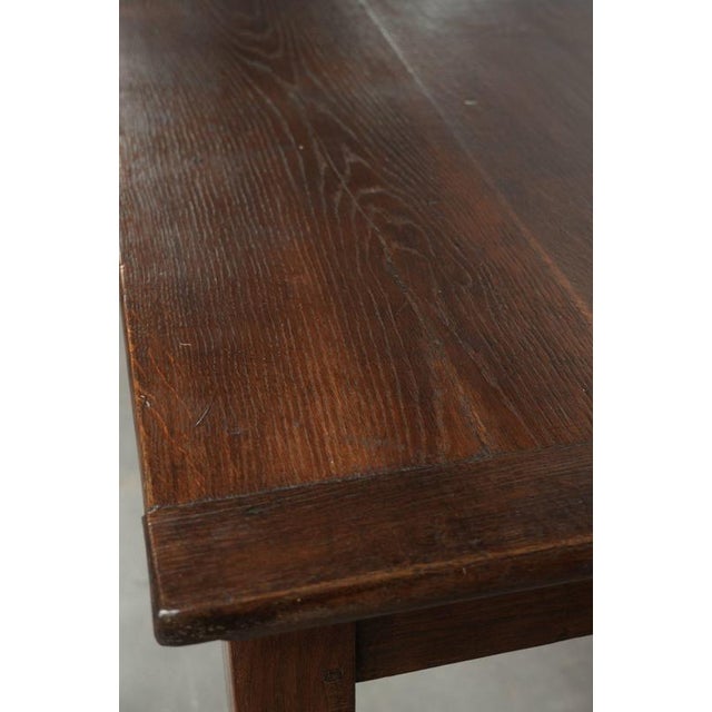 Brown Antique French Oak Dining Table with a Dark Color Scheme For Sale - Image 8 of 12