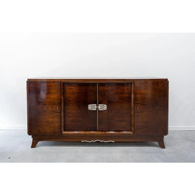 Brown Art Deco French Showcase, 1960s For Sale - Image 8 of 8