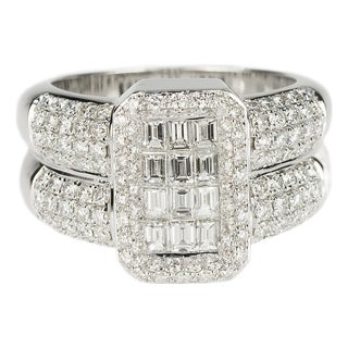 Late 20th Century Oliva Diamond Ring, Size 6.75 For Sale