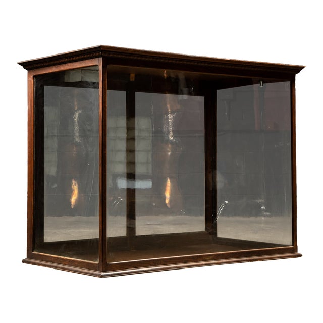 Antique Wood and Glass Display Case For Sale