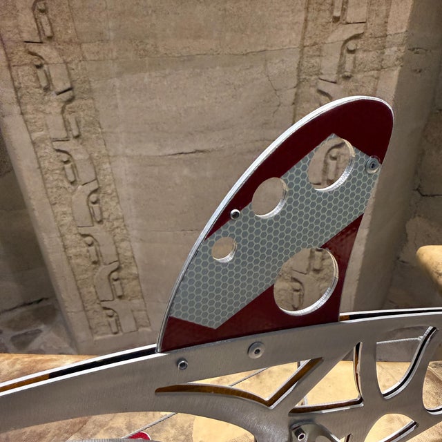 Maco Shark Aluminum Industrial Sculpture One of Kind Signed Modern For Sale - Image 13 of 17