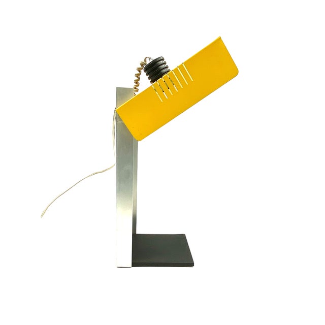Space Age Yellow Cubic Table Lamp, Italy, 1970s For Sale - Image 6 of 18