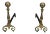 Bronze and Iron Andirons, French, 18th Century - A Pair For Sale