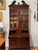 Wood Early George III Mahogany Bureau Bookcase With Carved Swan Neck Pediment For Sale - Image 7 of 17