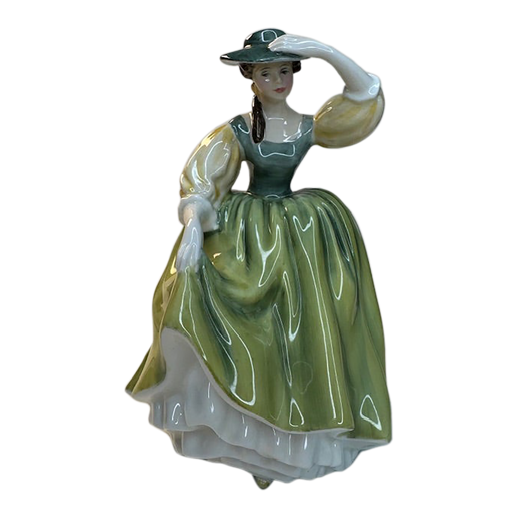 green emerald velvet dress ON SALE - Royal Doulton figurine Elyse HN2474