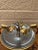 Brass 1940s Hollywood Regency Brass and Chrome Floral Ashtray For Sale - Image 8 of 12